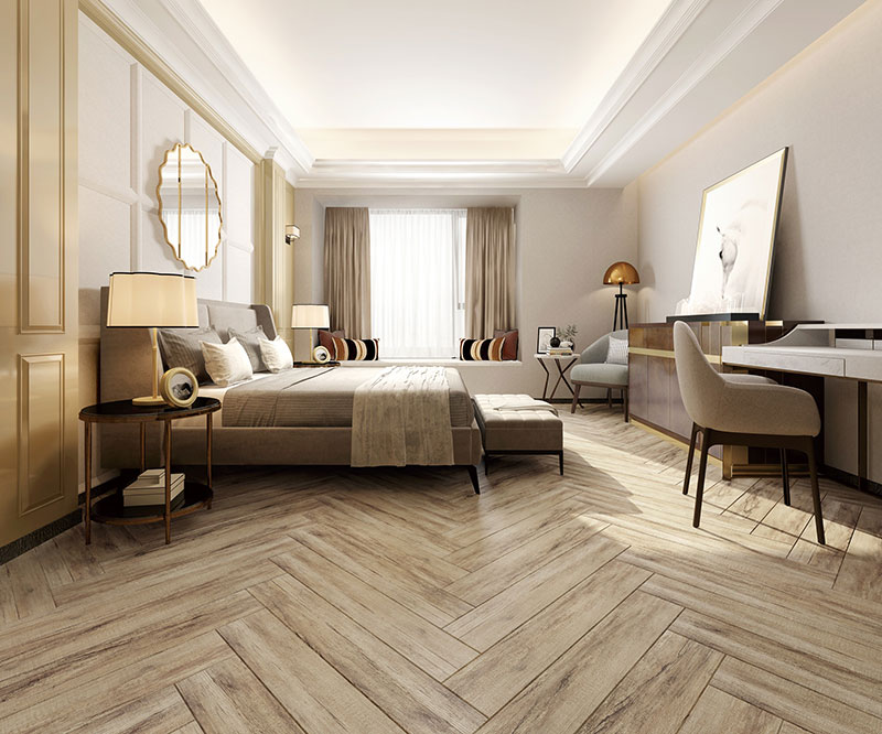 Wooden ceramic floor tiles