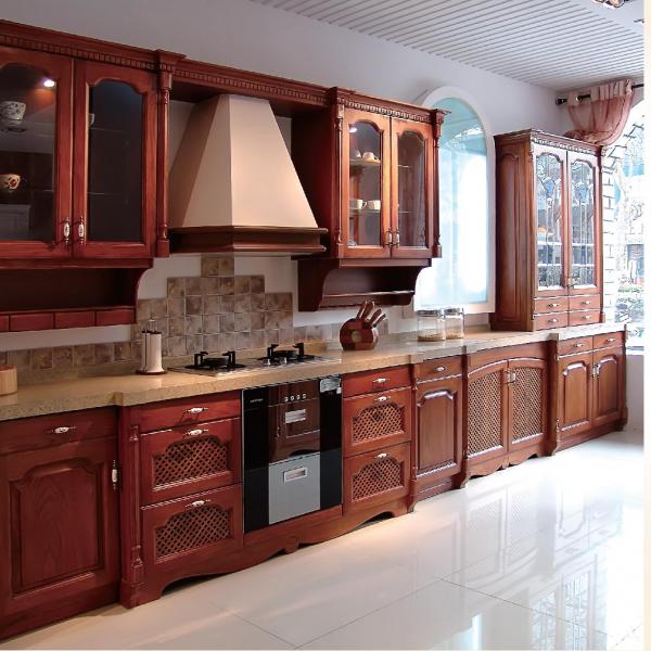 Solid wood kitchen cabinet