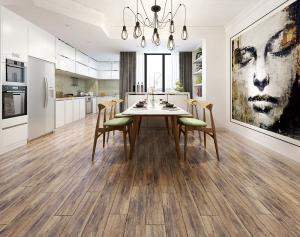 Wooden ceramic floor tiles